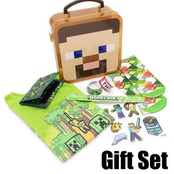MINECRAFT マインクラフト スティーブプラスチックケースギフトセット 激レア日本未発売 宅急便