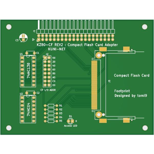 Z80 コンパクトフラッシュアダプター ボード (KZ80_CF) 専用
