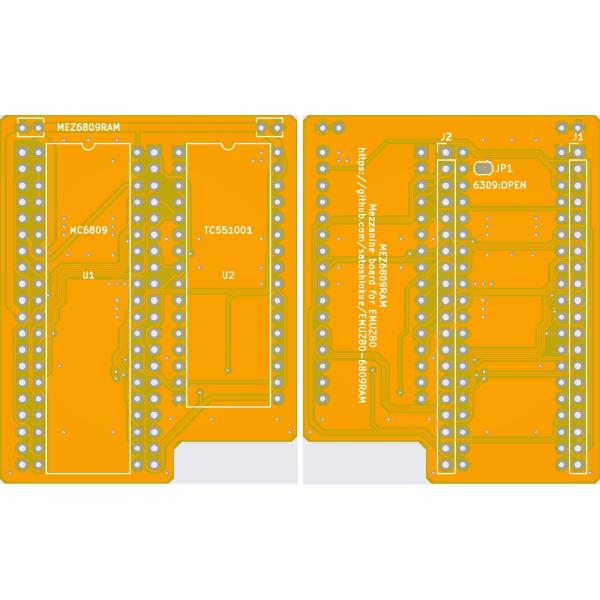 ME6809RAM専用プリント基板です。詳細は開発者のサイトをご参照ください。https://github.com/satoshiokue/EMUZ80-6809RAMhttps://github.com/satoshiokue/MEZ68...