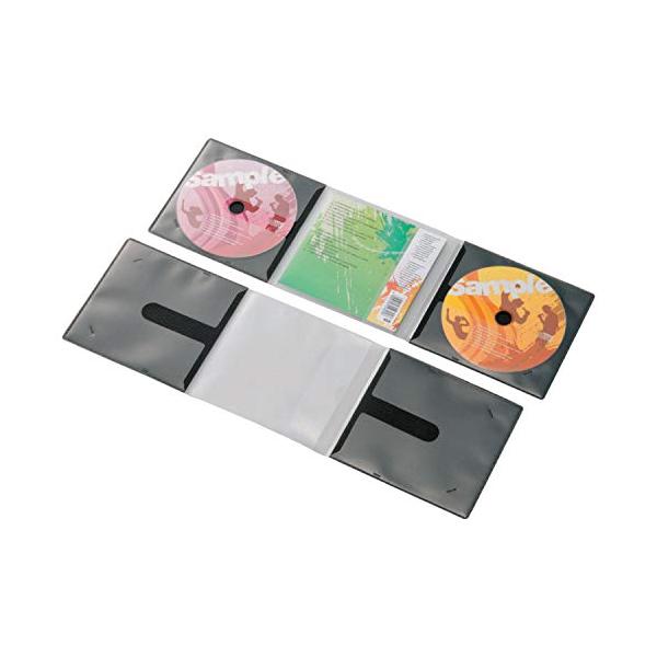 エレコム ディスクケース 省スペース CD DVD 2枚収納 10枚パック ブラック CCD-DP2C10BK