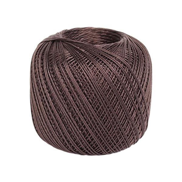 オリムパス製絲(Olympus Thread) エミーグランデ レース糸 合細 Col.739 ブラウン系 50g 約218m