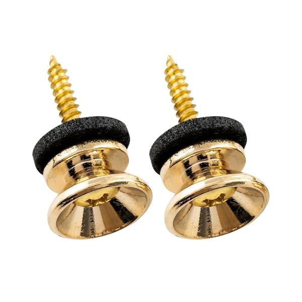 Musiclily Pro 14mmスチール製ギターストラップピン フェンダータイプ ストラップボタン アコースティック/エレキギター/ウクレレ