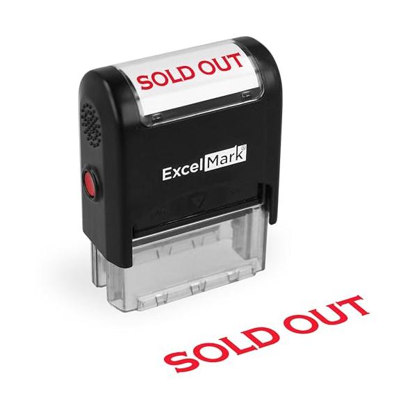 Sold Out Self Inkingラバースタンプ ? レッドインク( ExcelMark a1539 )