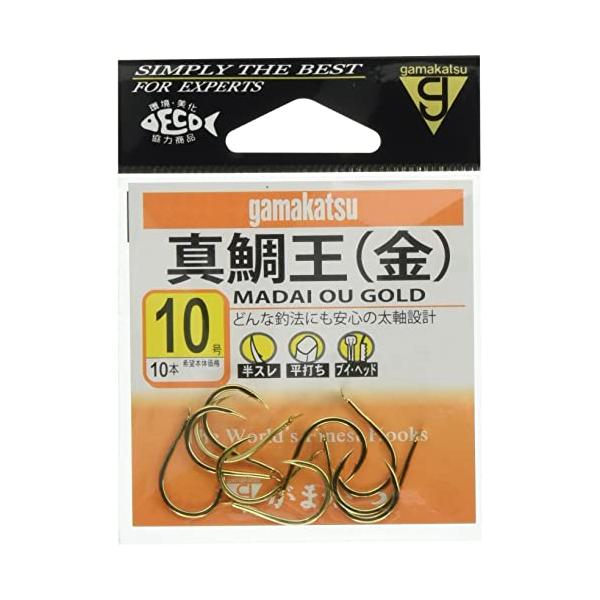 他サイト： がまかつ(Gamakatsu) 真鯛王 フック 金 10号 釣り針の商品画像