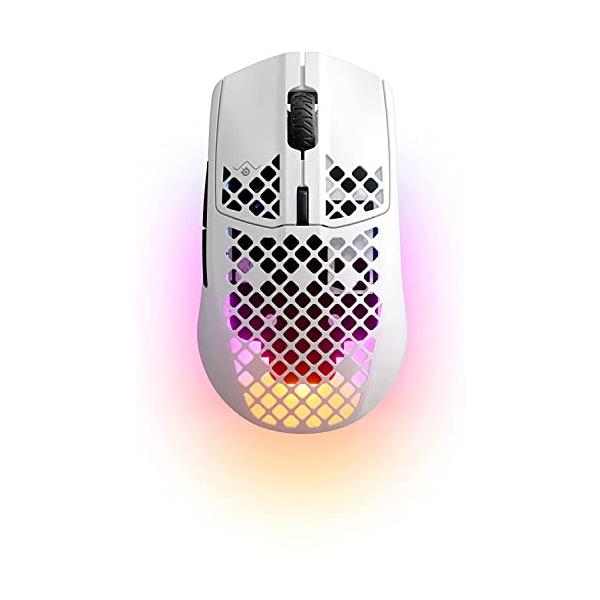 SteelSeries ゲーミングマウス 無線 Aerox 3 Snow Wireless 超軽量 TRUEMOVE AIRセンサー搭載 Qua
