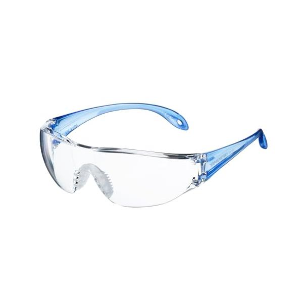 山本光学 YAMAMOTO LF-301 ライトフィット保護めがね L-FIT2 上部ひさしカバー付き 双球面レンズ ブルー PET-AF(両面