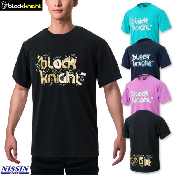 トナミ運輸　バドミントンチームTシャツ（ブラック）① トナミ運輸 バドミントンチームTシャツ（ブラック）
