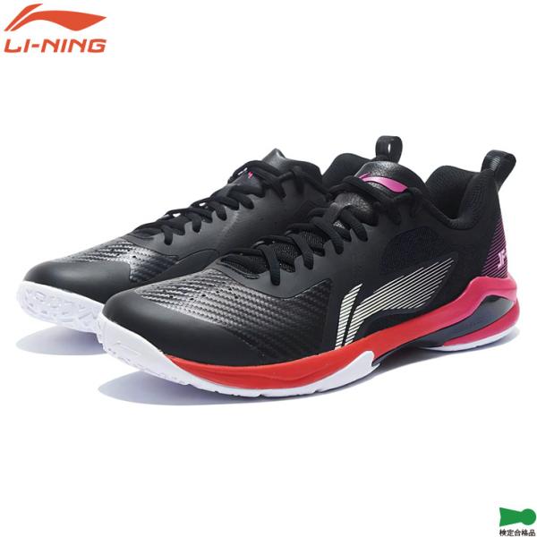 【美品】LI-NING リーニン バドミントンシューズ 雲霆 27cm 黒 LI-NING リーニン バドミントンシューズ AYZS018 ブラック(5