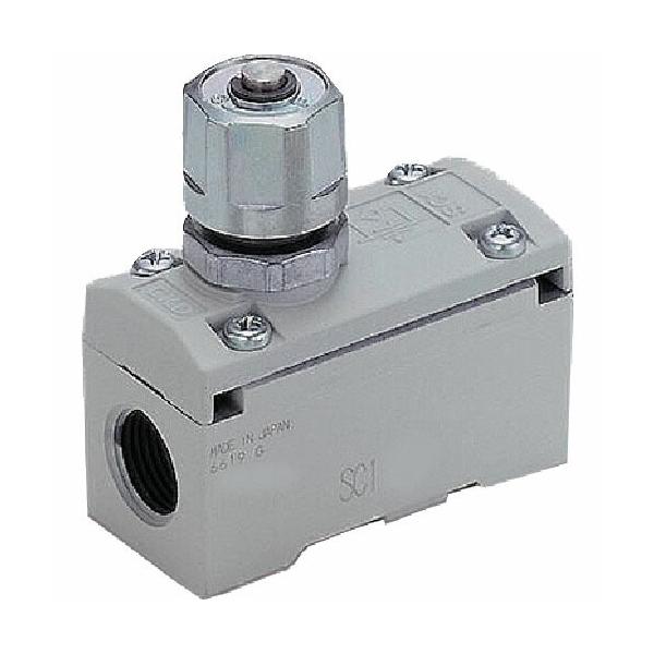 [特長]●インライン形タイプのスピードコントローラ中口径タイプです。●調整つまみ抜け止め付です。●下面と側面のどちらからでも取り付け可能です。[仕様]●接続口径：Rc3/8●使用圧力(MPa)：0.05〜1.0●使用流体：圧縮空気●流体温度...