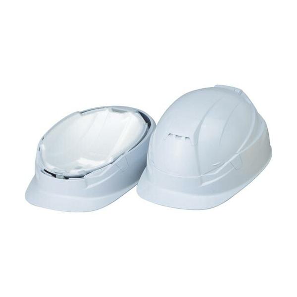 [特長]●コンパクト収納で携帯に最適です。●収納時厚さ74mmです。●作業現場でも使用できます。●飛来・落下物用-墜落時保護用の国家検定を取得しています。[仕様]●帽体色：白●頭囲(cm)：52〜61●衝撃吸収ライナー有無：あり●頭周り(c...