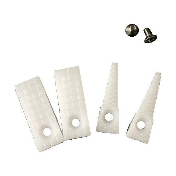 [特長]●プラスドライバー1本で簡単に交換が可能です。[仕様]●全長(mm)：122●厚さ(mm)：8●適合本体：SHP-135[材質／仕上]●POM樹脂[セット内容／付属品]●先細型樹脂1組、広型樹脂1組、取付ビス1組