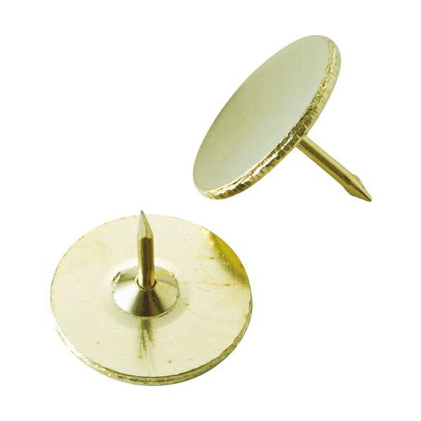 [特長]●ヘッド部分がへこんでおり、押しやすい形状になっています。[仕様]●外径(mm)：Φ11●色：ゴールド●高さ(mm)：9[材質／仕上]●スチール[セット内容／付属品]●画鋲抜き×１[注意]●提供不可：chemSHERPA、SDS、ミ...