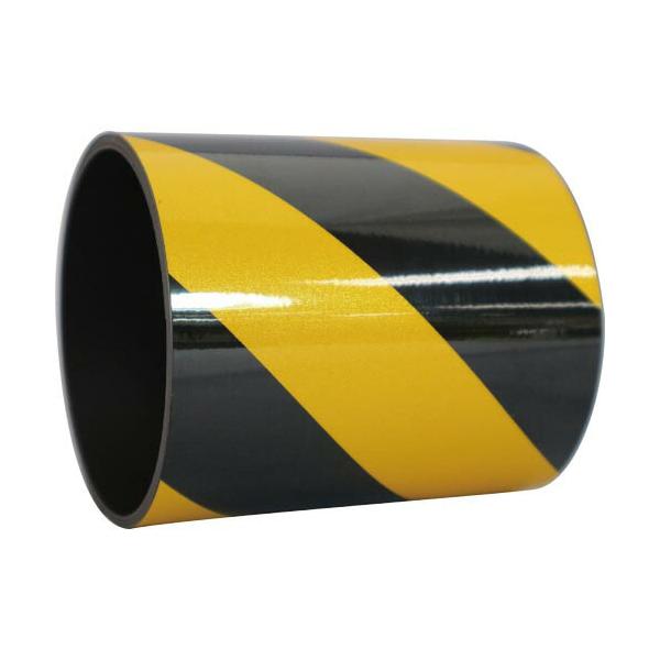 [特長]●表面に反射テープを貼り合わせたマグネットシートです。●マグネットは異方性のため強い磁力があります。●マグネットシートのため貼替えが簡単にできます。[仕様]●色：イエローブラック●幅(mm)：100●長さ(m)：1●マグネット式(マ...