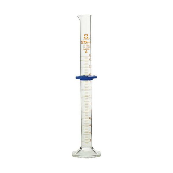SIBATA ( 柴田科学 )　メスシリンダー　カスタムＡ　２５ｍＬ　バンパー付 ( 026500-25 )
