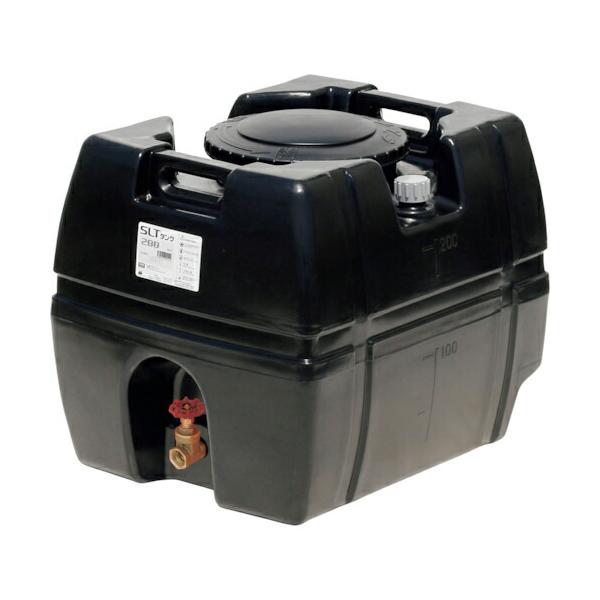 SUIKO ( スイコー )　スーパーローリータンク　２００Ｌ　黒　直付けスリースバルブ２５Ａ付 ( SLT-200 BK+SV25A ) (メーカー取寄)