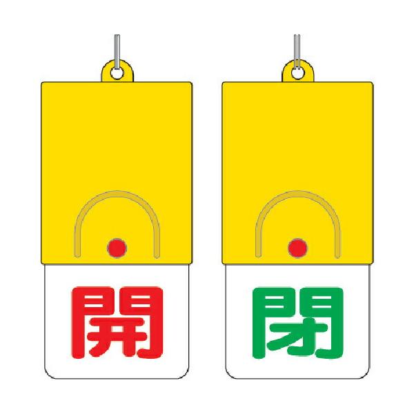 ユニット　回転式両面表示板　開：赤文字　閉：緑文字　１０１×４８ ( 857-32 )