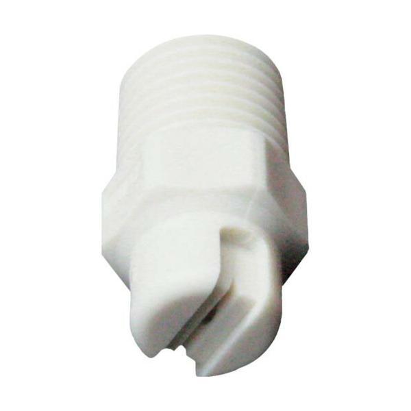 [特長]●中央が強く両端にかけて次第に弱まる山形流量分布の扇形噴霧を発生させます。●ノズル複数配列時にパターンの両端をオーバーラップさせて使うと、流量分布が全幅において均等になります。[仕様]●噴霧角度(°)：90(0.3MPa)●噴霧量(...