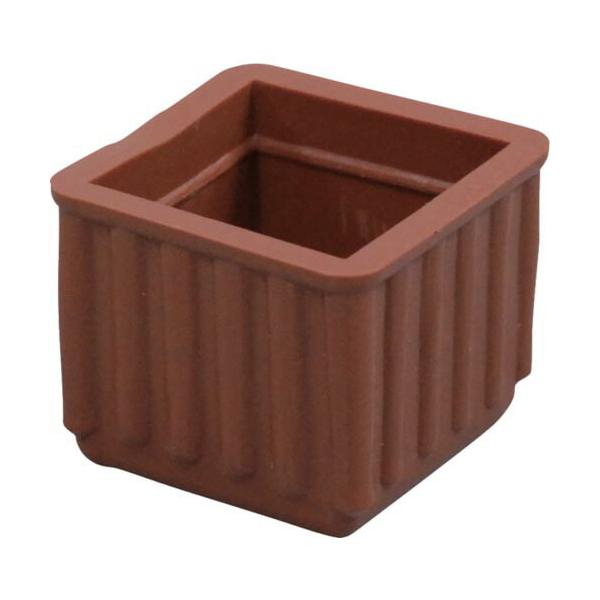 [特長]●エラストマー樹脂を使用しているので耐久性に優れ、色落ちがしにくくなっています。[仕様]●内寸(mm)：24×24●色：茶●タイプ：角[材質／仕上]●エラストマー樹脂