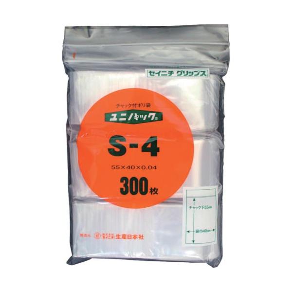 [特長]●スタンダードなチャック付ポリエチレン袋です。[仕様]●色：透明●縦(mm)：55●横(mm)：40●厚さ(mm)：0.04●食品衛生法適合（ポジティブリスト適合）[材質／仕上]●ポリエチレン（PE）[注意]●商品名と仕様・規格の縦...