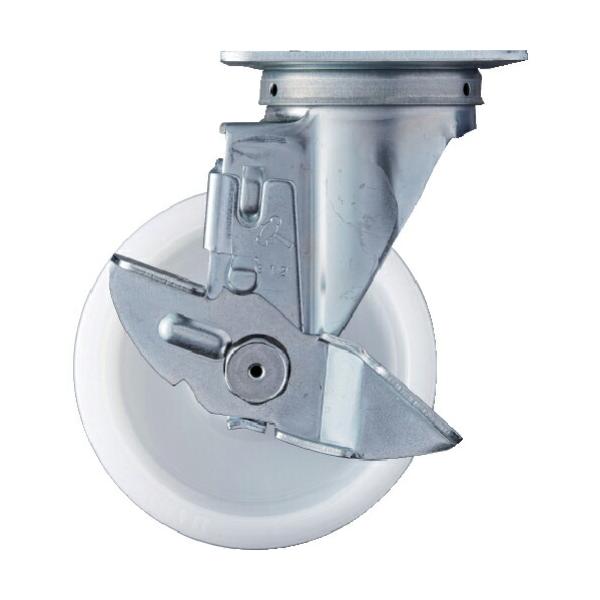 ハンマー ( ハンマーキャスター )　旋回式ナイロン車輪　１２５ｍｍ　ストッパー付 ( 413S-N125 )