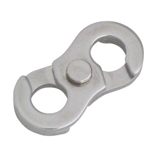 [特長]●ハンマーでたたいて、はずれなくすることもできます。[仕様]●適合チェーン径(mm)：φ2〜φ2.5●使用荷重(kN)：0.25●D(mm)：6.2●L(mm)：26●W(mm)：13[材質／仕上]●ステンレス（SUS304）●仕上...