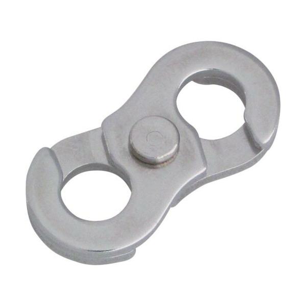 [特長]●ハンマーでたたいて、はずれなくすることもできます。[仕様]●適合チェーン径(mm)：φ3●使用荷重(kN)：0.39●D(mm)：6.5●L(mm)：29●W(mm)：15[材質／仕上]●ステンレス（SUS304）●仕上げ：バレル...