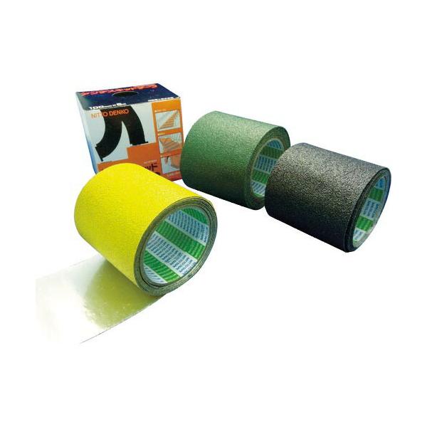 [特長]●階段、スロープなどの滑りやすい箇所や危険を伴う作業場でのスリップを防ぐテープです。●アルミ基材なので、凹凸面に追従します。●優れた耐久性により滑り止め効果が長く続きます。[仕様]●色：グリーン●幅(mm)：50●長さ(m)：5●厚...