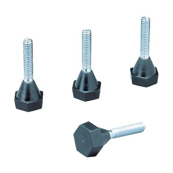 [特長]●メタルミニ専用のアジャスターです。●ポール下部に取り付けて、ラックの高さを微調整します。[仕様]●高さ(mm)：45●ねじT：1/4-20UNC●直径(mm)：Φ20●袋入数(個)：4●適合パイプ径：19mm●4個セット[材質／仕...