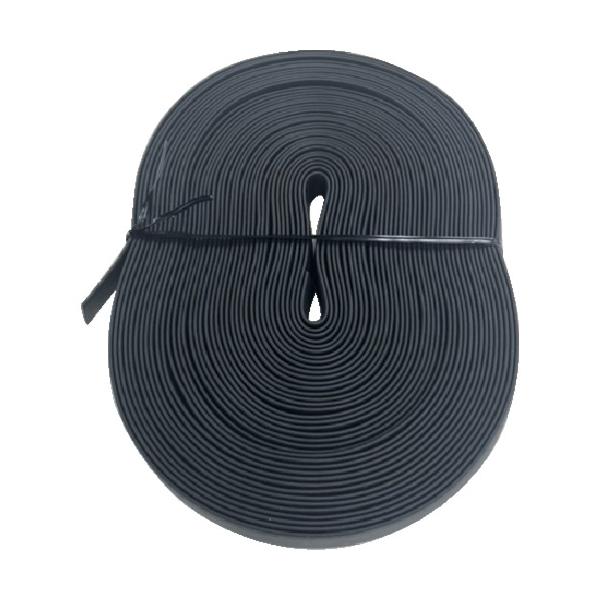[特長]●チューブ再生品と違い日光・オゾンに強く屋外での使用に最適です。●適度な伸縮性を生かし、ロープとバンドの両方の役割を果たす平ゴムロープです。●製品のエッジに丸みを持たせ亀裂に対する不安を軽減しています。[仕様]●色：黒●幅(mm)：...