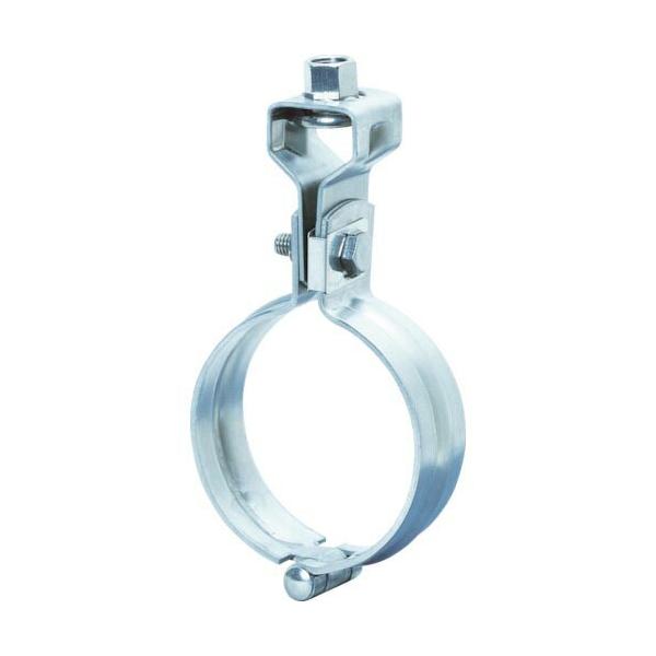 [特長]●電気亜鉛メッキ仕上げです。[仕様]●適合管外径D：50A●適合管外径(mm)：60.5●寸法(mm)t：1.8●寸法(mm)W：25●寸法(mm)B：82●寸法(mm)C：26●寸法(mm)d：W3/8[材質／仕上]●熱間圧延軟鋼板