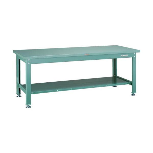 TRUSCO ( トラスコ中山 )　中荷重作業台（２０００ｋｇ）ＤＷ型　１８００Ｘ７５０ＸＨ７４０　全面下棚付　グリーン色 ( SDW-1800LT )