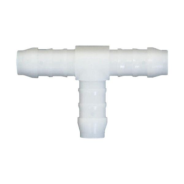 [特長]●ホースとホースを繋ぐT型のホースジョイントです。[仕様]●適合ホース内径(mm)：4[材質／仕上]●ポリアセタール(POM)[注意]●ご使用のホースサイズをご確認ください。