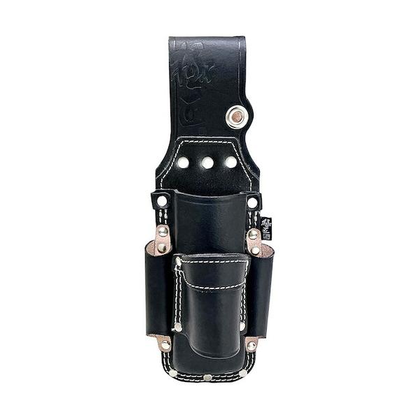 新入荷！日本製！B.D.ロゴパッチ 2mm スキンベスト（L） ベストツール 極匠 黒染め牛床革 板金鋏（2段）＋つかみ箸差し ( GK