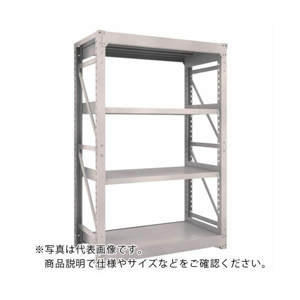 TRUSCO スチールラック M10型重量棚 1200X620XH1800 4段 単体 