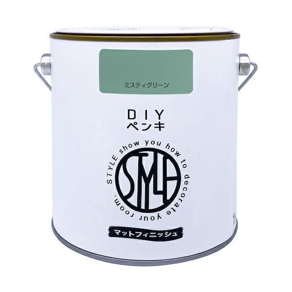 他サイト： ニッぺ DIYペンキ マットフィニッシュ ミスティグリーン 1kg ( 4976124887475 )の商品画像