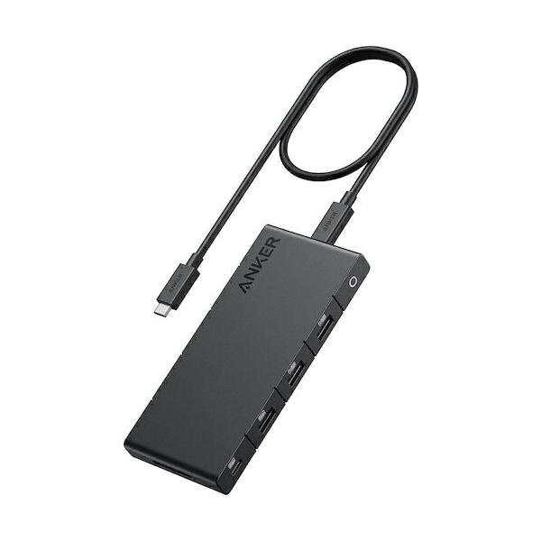 Anker 364 USB-C ハブ (10-in-1, Dual 4K HDMI) 100W USB PD対応 4K HDMIポート 2画面出力 着脱式ケーブル 50cm SDカードスロット イーサネットポート