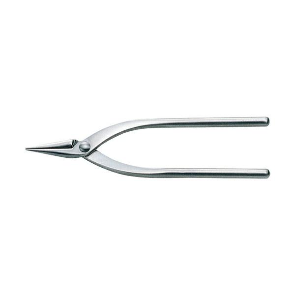 [特長]●強くつかむことができます。●板や線材を折り曲げたりつぶしたりすることに適しています。●くわえ部にギザがなく相手に傷をつけません。●錆を嫌う作業に最適です。[仕様]●全長(mm)：120●先端形状：片丸[材質／仕上]●本体：ステンレ...
