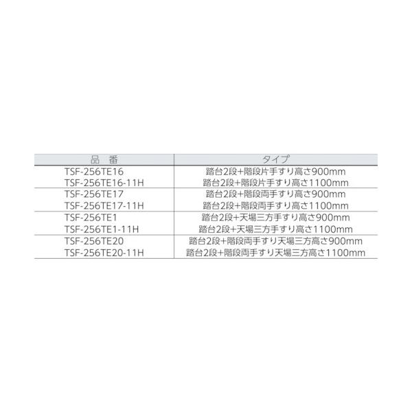 売り切れ必至 Trusco 踏台2段本体階段両手すり天場三方1100 Tsf 256te 11h Tsf256te11h 大人気新作