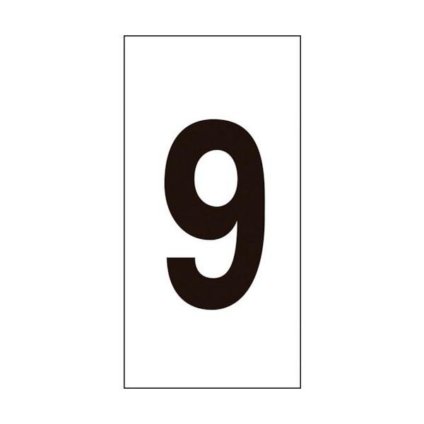 緑十字 ( 日本緑十字 )　数字ステッカー　９　数字−９（中）　５０×２５ｍｍ　１０枚組　オレフィン ( 224309 )