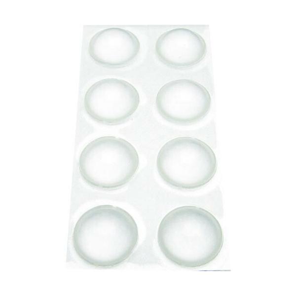 [特長]●ゴムのような弾力性で衝撃を吸収して音やキズを防止します。●粘着剤付きで取り付けが簡単です。[仕様]●形状：丸●直径(mm)：9.5●高さ(mm)：3.8●色：クリア●使用温度：-18〜82.2℃[材質／仕上]●ウレタン[注意]●強...