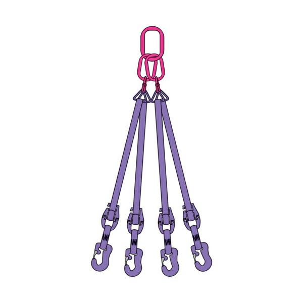 軽量で安全なバランス吊り4本吊りスリングセット