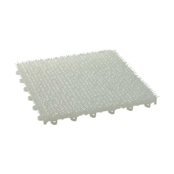 [特長]●毛足の長いスケルトンタイプの人工芝で、素足で踏んでもやわらかくて心地よいです。[仕様]●色：クリア●サイズ長辺(mm)：300●サイズ短辺(mm)：300●厚さ(mm)：25●厚さ：約25mm[材質／仕上]●ポリエチレン樹脂(老化...