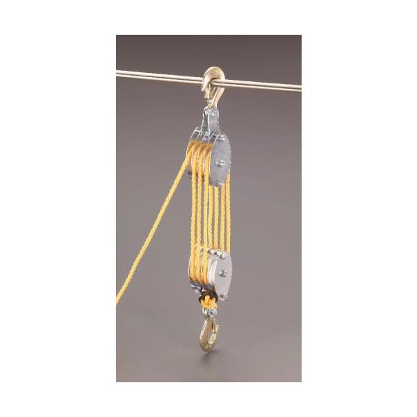エスコ (ESCO) EA987CH-10 300kg ロープホイスト(φ8mmx20mロープ エスコ (ESCO) EA987CH-10 300kg ロープホイスト(φ8mmx20mロープ