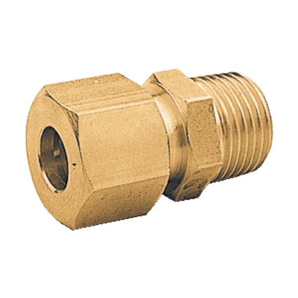 [特長]●リング式継手となります。●銅管とネジの接続に使用します。[仕様]●適合銅管外径(mm)：6●ねじ：R1/4●六角対辺(mm)ナット：17●六角対辺(mm)本体：14●寸法L（mm）:32●使用流体：水・空気・油●流体温度(℃)：-...