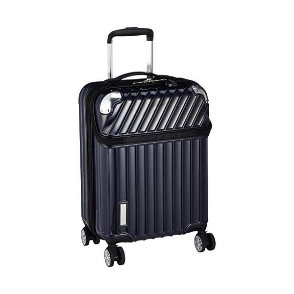 [トラベリスト] スーツケース ジッパー トップオープン モーメント 機内持ち込み可 35L 54 cm 3.4kg ネイビーカーボン