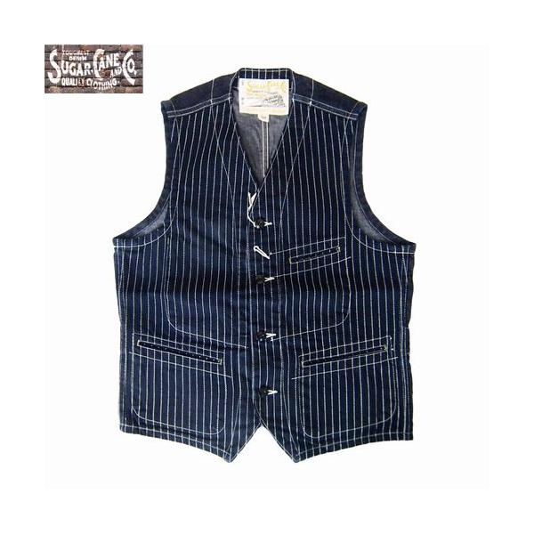 SUGAR CANE ウォバッシュベスト サイズ36 SUGAR CANE CANE/シュガーケーン 9oz WABASH STRIPE WORK VEST 38