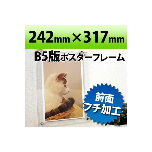 ポスターフレーム B5判サイズ 透明 242×317mm国産高級 クリア