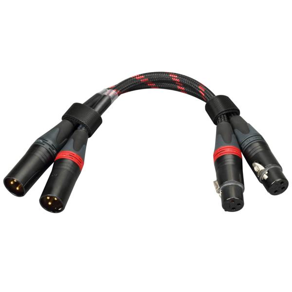 Topping XLR バランスケーブル 25cm XLRオス - XLRメス トッピング