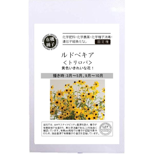 花の種 ルドベキア トリロバ オーガニック 有機種子 固定種