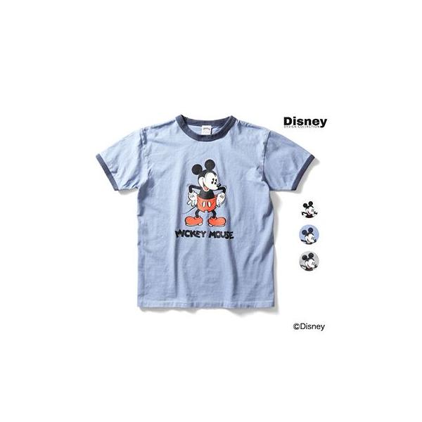 ヒューストン 半袖 ミッキーマウス リンガーTシャツ HOUSTON PIGMENT PT RINGER TEE MICKEYMOUSE 22284